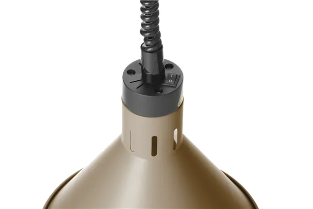 Lampa do podgrzewania potraw wisząca, stożkowa, beżowy, 230V/250W, ⌀275x250mm HENDI 273777