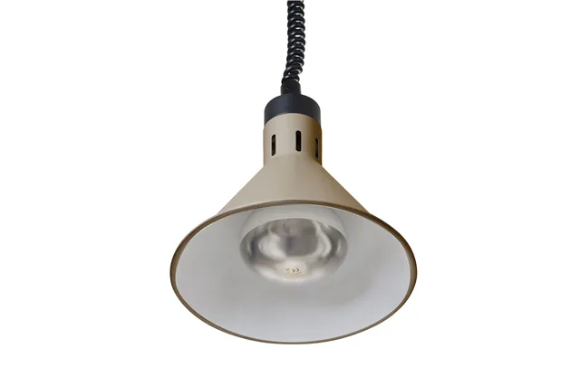Lampa do podgrzewania potraw wisząca, stożkowa, beżowy, 230V/250W, ⌀275x250mm HENDI 273777
