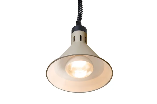 Lampa do podgrzewania potraw wisząca, stożkowa, beżowy, 230V/250W, ⌀275x250mm HENDI 273777