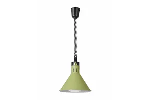 Lampa do podgrzewania potraw wisząca, stożkowa, zielony, 230V/250W, ⌀275x250mm HENDI 273920