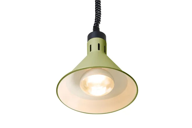 Lampa do podgrzewania potraw wisząca, stożkowa, zielony, 230V/250W, ⌀275x250mm HENDI 273920