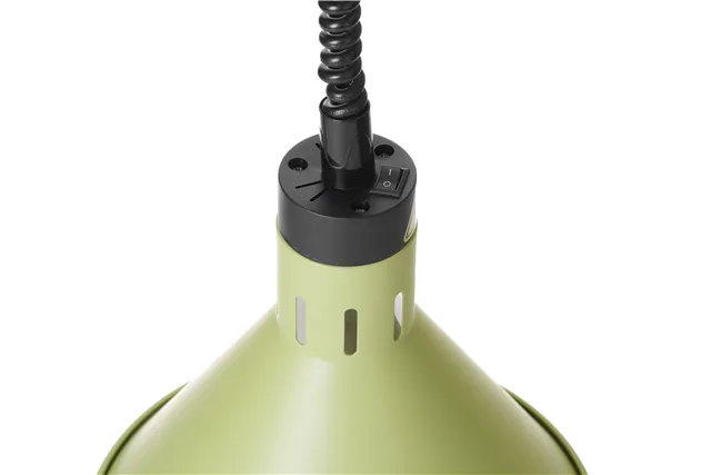 Lampa do podgrzewania potraw wisząca, stożkowa, zielony, 230V/250W, ⌀275x250mm HENDI 273920