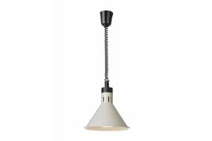 Lampa do podgrzewania potraw wisząca, stożkowa, biały, 230V/250W, ⌀275x250mm HENDI 273937