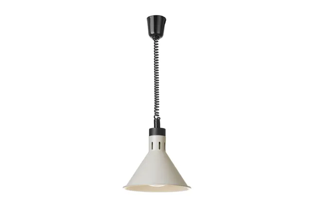 Lampa do podgrzewania potraw wisząca, stożkowa, biały, 230V/250W, ⌀275x250mm HENDI 273937