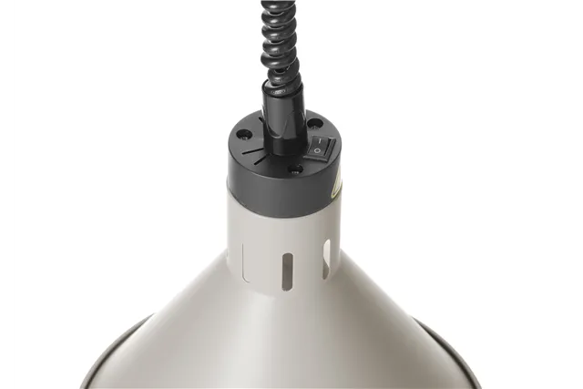 Lampa do podgrzewania potraw wisząca, stożkowa, biały, 230V/250W, ⌀275x250mm HENDI 273937