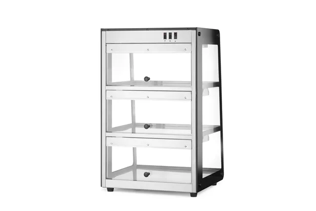 Witryna grzewcza nastawna, czarny, 220-240V/500W, 472x447x775mm HENDI 273760