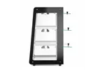 Witryna grzewcza nastawna, czarny, 220-240V/500W, 472x447x775mm HENDI 273760
