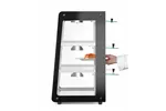 Witryna grzewcza nastawna, czarny, 220-240V/500W, 472x447x775mm HENDI 273760