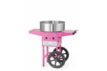 Urządzenie do waty cukrowej z wózkiem, Pastelowy różowy, 220-240V/1130W, 948x520x914mm HENDI 282809
