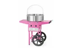 Urządzenie do waty cukrowej z wózkiem, Pastelowy różowy, 220-240V/1130W, 948x520x914mm HENDI 282809