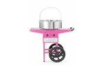Urządzenie do waty cukrowej z wózkiem, Pastelowy różowy, 220-240V/1130W, 948x520x914mm HENDI 282809
