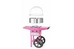 Urządzenie do waty cukrowej z wózkiem, Pastelowy różowy, 220-240V/1130W, 948x520x914mm HENDI 282809