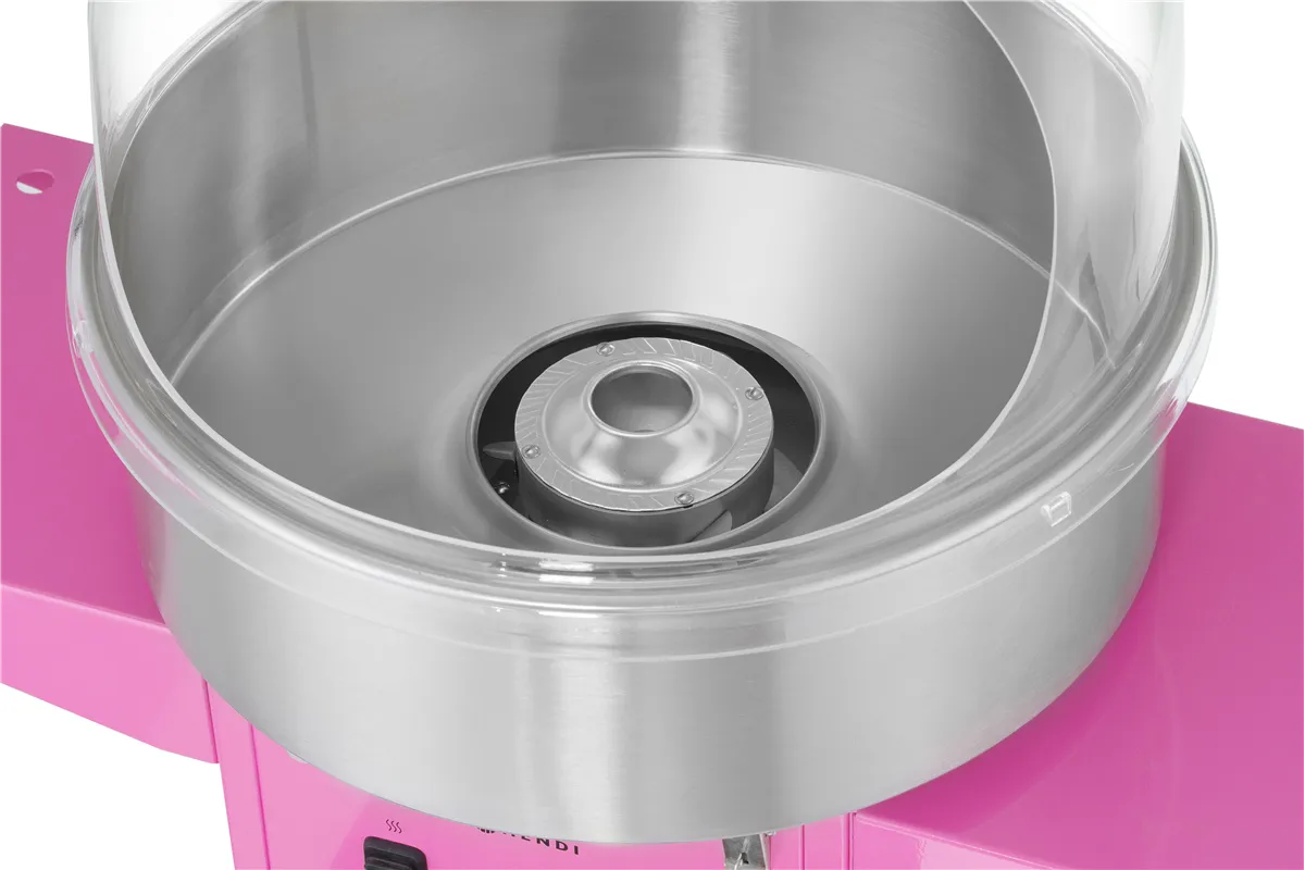Urządzenie do waty cukrowej z wózkiem, Pastelowy różowy, 220-240V/1130W, 948x520x914mm HENDI 282809