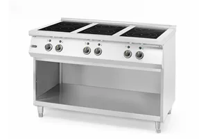 Kuchenka indukcyjna z 6 polami grzewczymi, 400V/25500W, 1200x700x890mm HENDI 237397