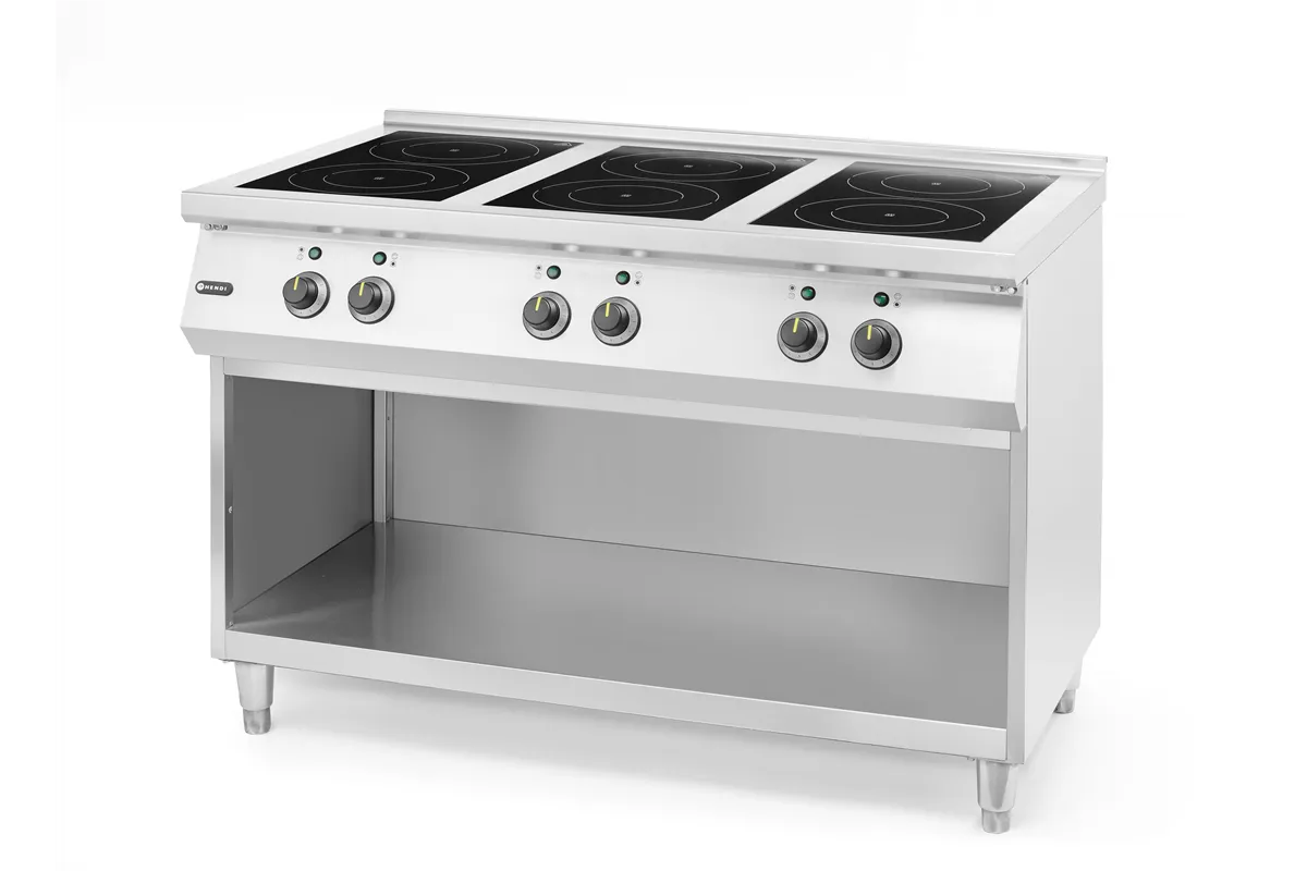 Kuchenka indukcyjna z 6 polami grzewczymi, 400V/25500W, 1200x700x890mm HENDI 237397