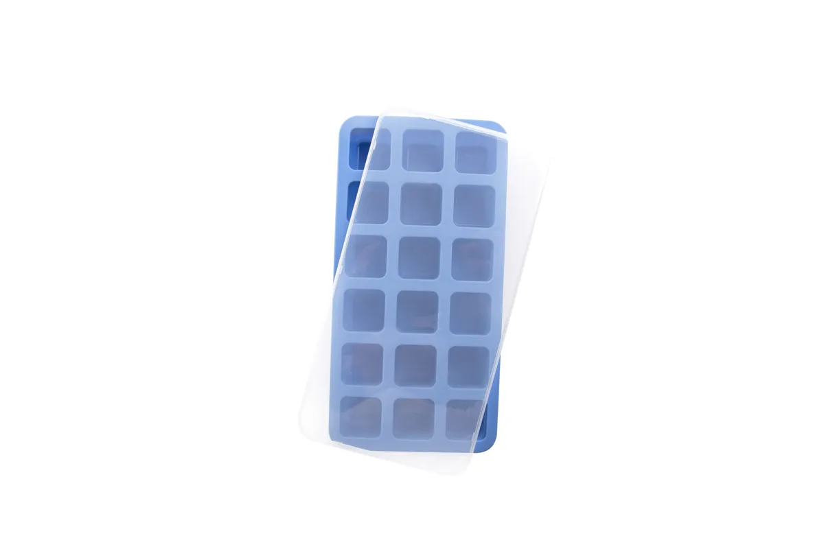 Forma do kostek lodu mini z pokrywką, niebieski, 217x114x30mm BarUp 679074
