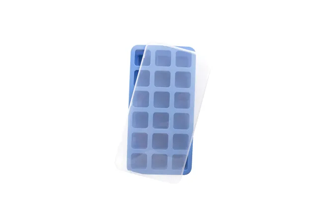 Forma do kostek lodu mini z pokrywką, niebieski, 217x114x30mm BarUp 679074