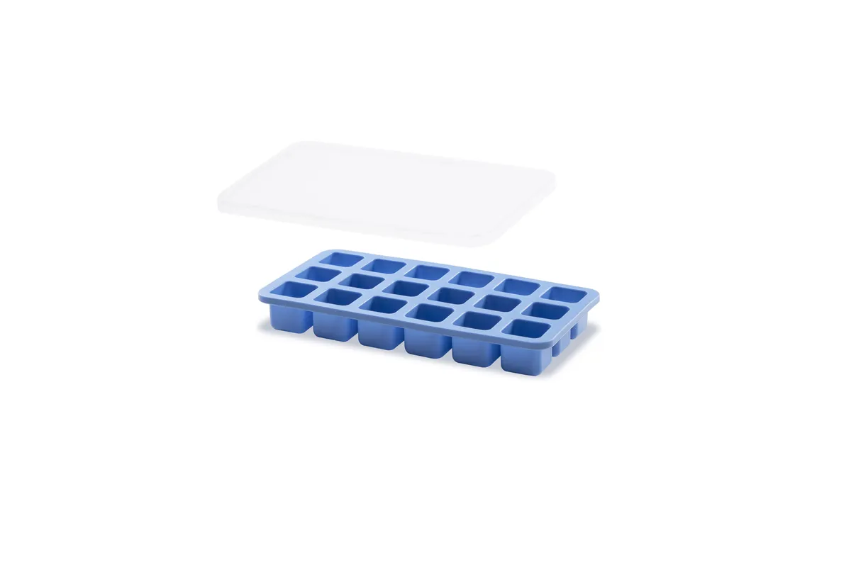 Forma do kostek lodu mini z pokrywką, niebieski, 217x114x30mm BarUp 679074