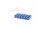 Forma do kostek lodu mini z pokrywką, niebieski, 217x114x30mm BarUp 679074