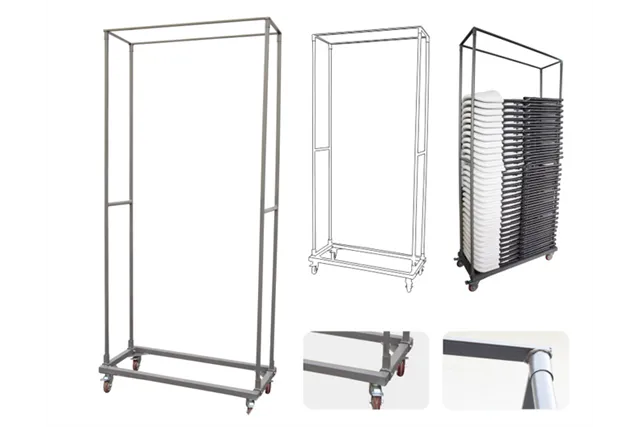 Wózek na krzesła, 1140x492x1895mm AmerBox 811054