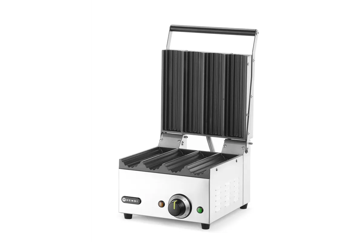 Grill kontaktowy Hot-Dog Panini, 220-240V/1800W, 385x285x254mm HENDI 263594