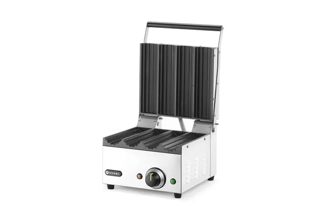 Grill kontaktowy Hot-Dog Panini, 220-240V/1800W, 385x285x254mm HENDI 263594