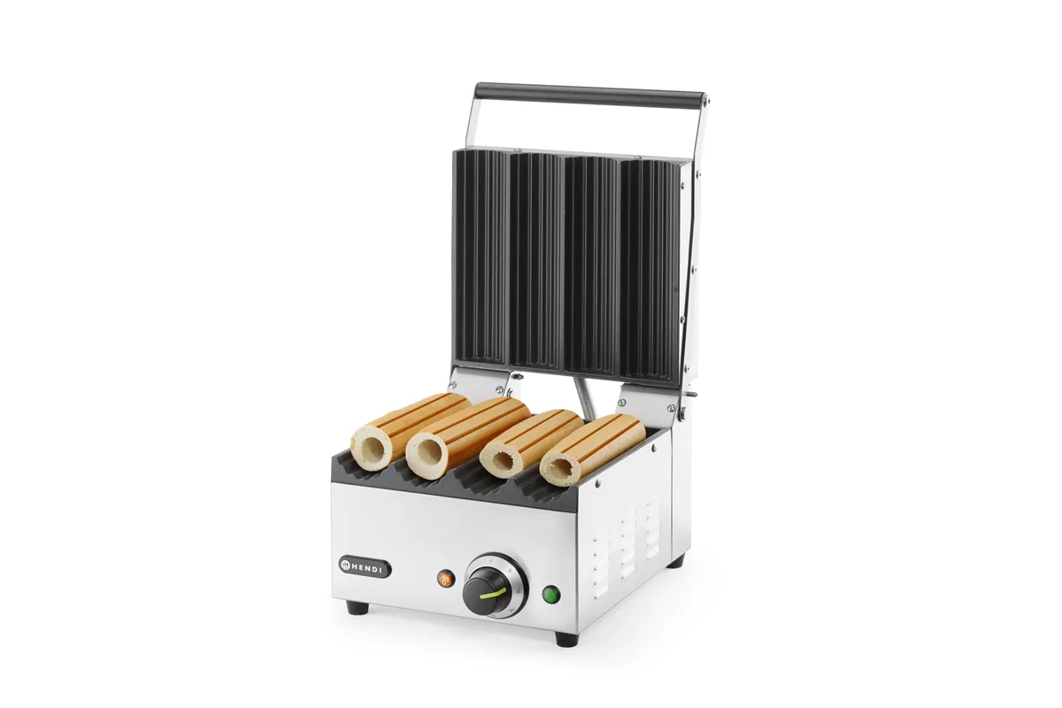 Grill kontaktowy Hot-Dog Panini, 220-240V/1800W, 385x285x254mm HENDI 263594