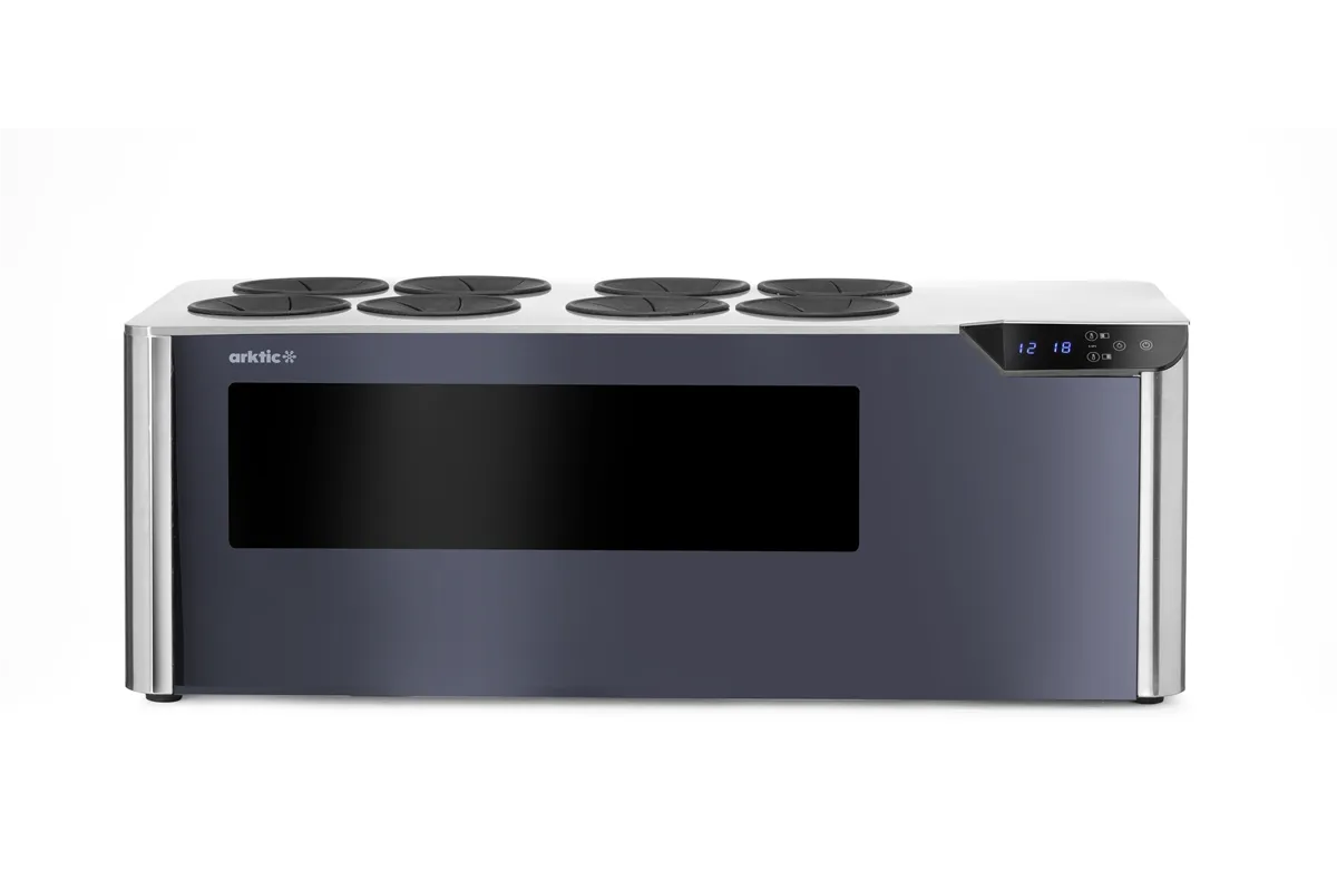 Chłodziarka do wina nastawna dwustrefowa, Cellar, czarny, 220-240V/60W, 800x350x293mm Arktic 237380