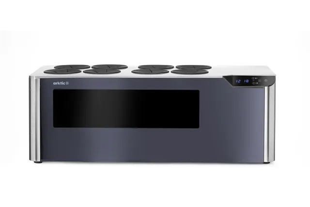 Chłodziarka do wina nastawna dwustrefowa, Cellar, czarny, 220-240V/60W, 800x350x293mm Arktic 237380