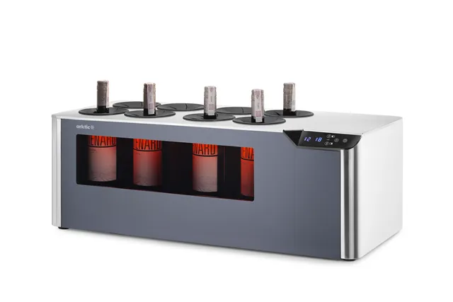 Chłodziarka do wina nastawna dwustrefowa, Cellar, czarny, 220-240V/60W, 800x350x293mm Arktic 237380