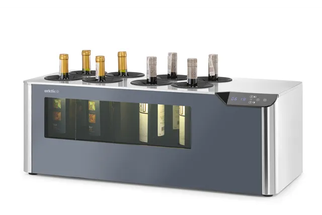 Chłodziarka do wina nastawna dwustrefowa, Cellar, czarny, 220-240V/60W, 800x350x293mm Arktic 237380
