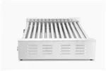 Podgrzewacz rolkowy do parówek XL - dwustrefowy, 14 rolek, srebrny, 220-240V/2000W, 732x590x168mm, Prostokątny HENDI 268674