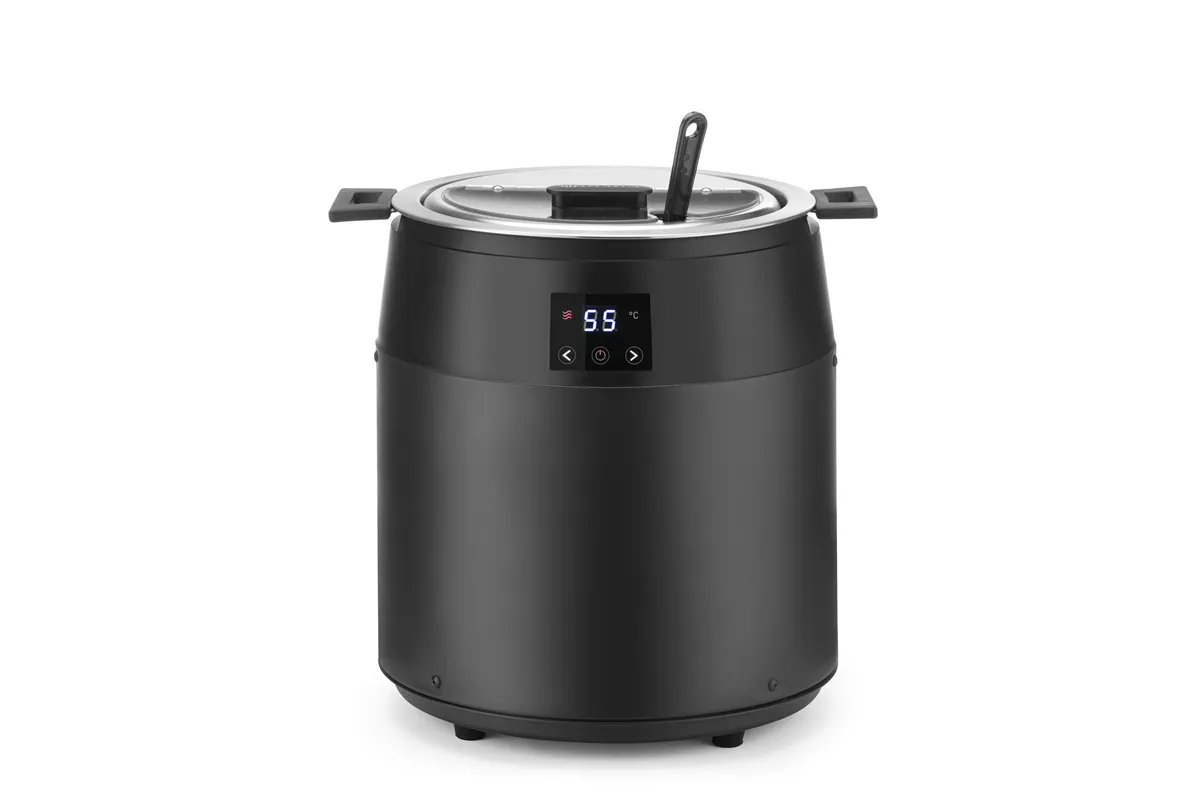 Kociołek do zupy Waterless, 10l, 10L, czarny, 220-240V/450W, ⌀330x398mm HENDI 860564