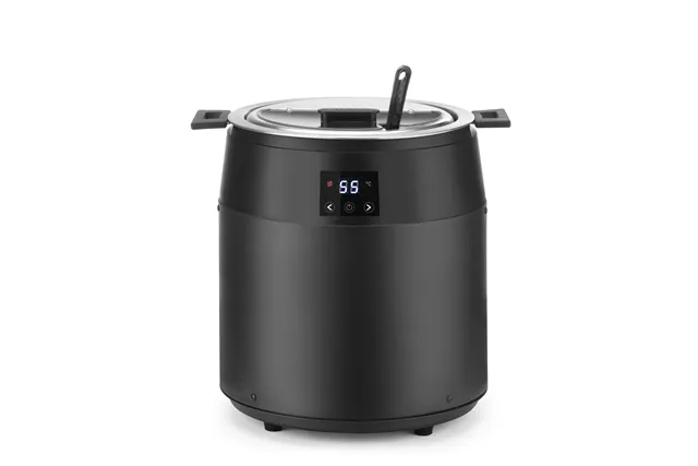Kociołek do zupy Waterless, 10l, 10L, czarny, 220-240V/450W, ⌀330x398mm HENDI 860564