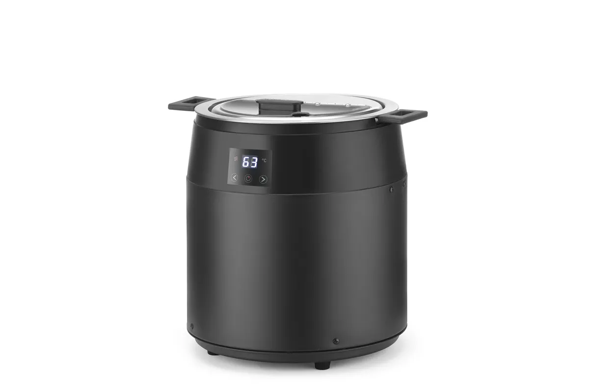 Kociołek do zupy Waterless, 10l, 10L, czarny, 220-240V/450W, ⌀330x398mm HENDI 860564
