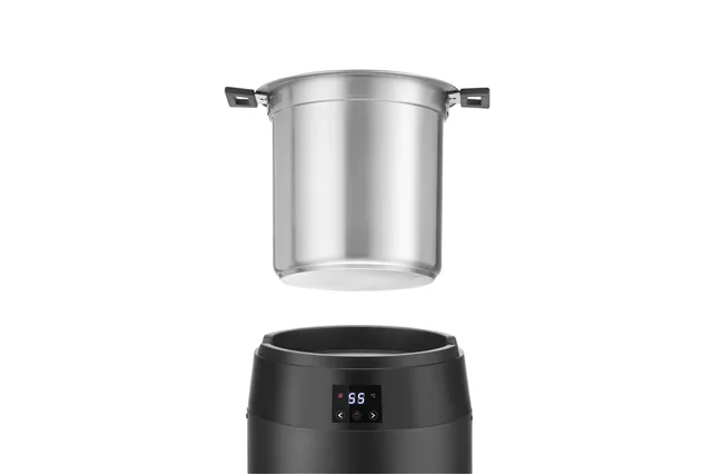 Kociołek do zupy Waterless, 10l, 10L, czarny, 220-240V/450W, ⌀330x398mm HENDI 860564