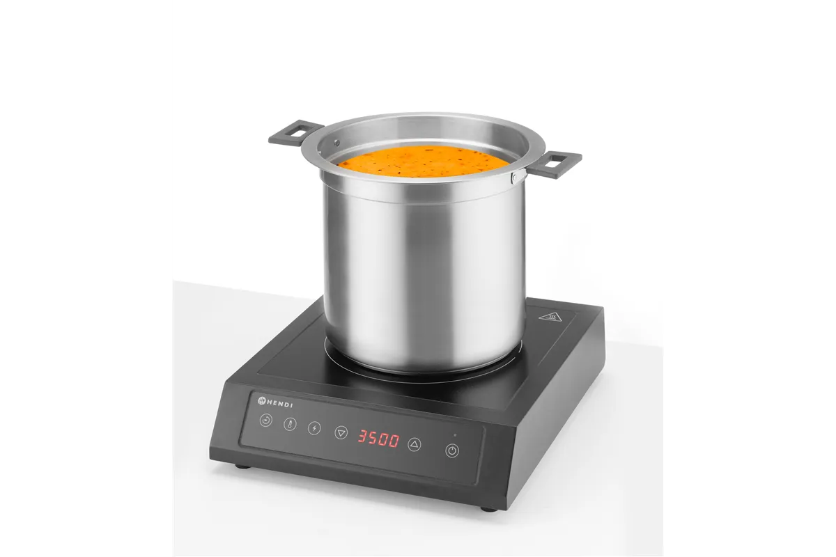 Kociołek do zupy Waterless, 10l, 10L, czarny, 220-240V/450W, ⌀330x398mm HENDI 860564