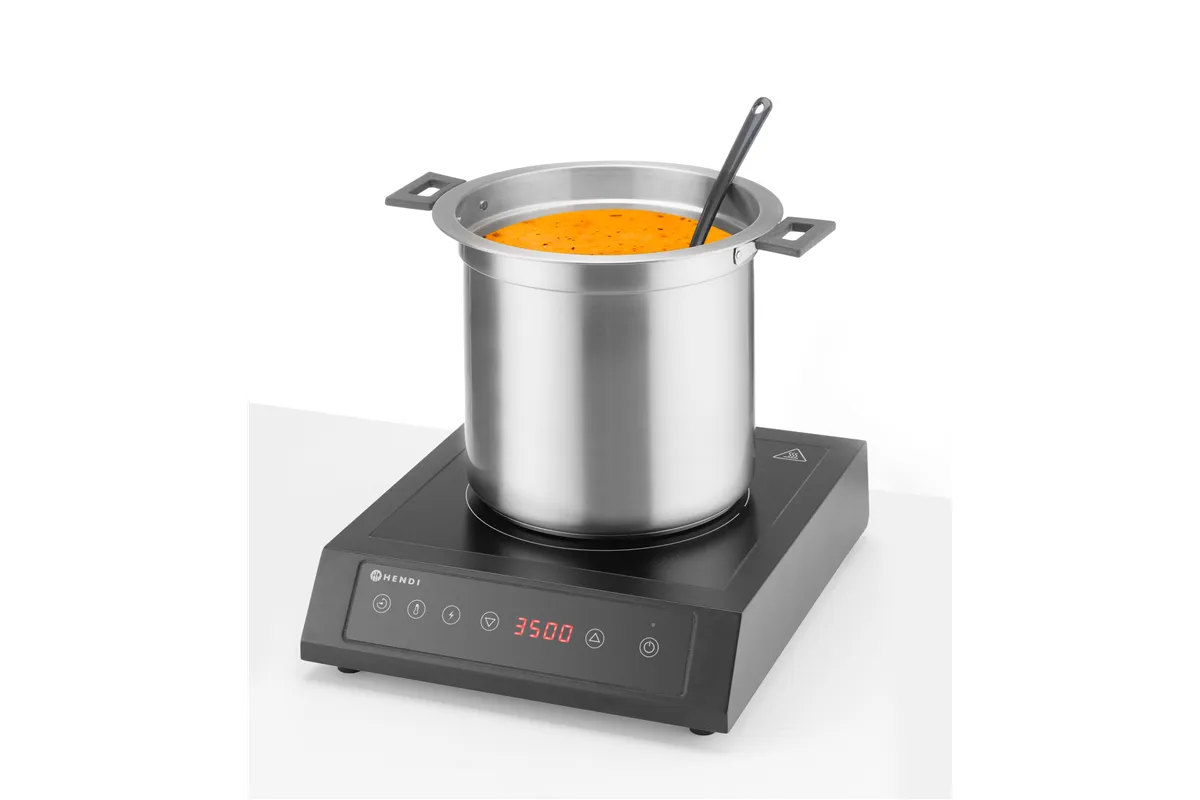 Kociołek do zupy Waterless, 10l, 10L, czarny, 220-240V/450W, ⌀330x398mm HENDI 860564
