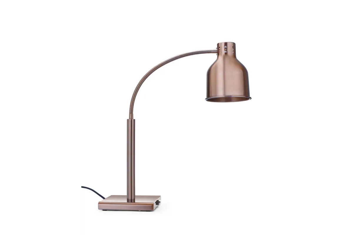 Lampa do podgrzewania potraw, giętka, miedziany, 220-240V/250W, 268x203x660mm HENDI 273753