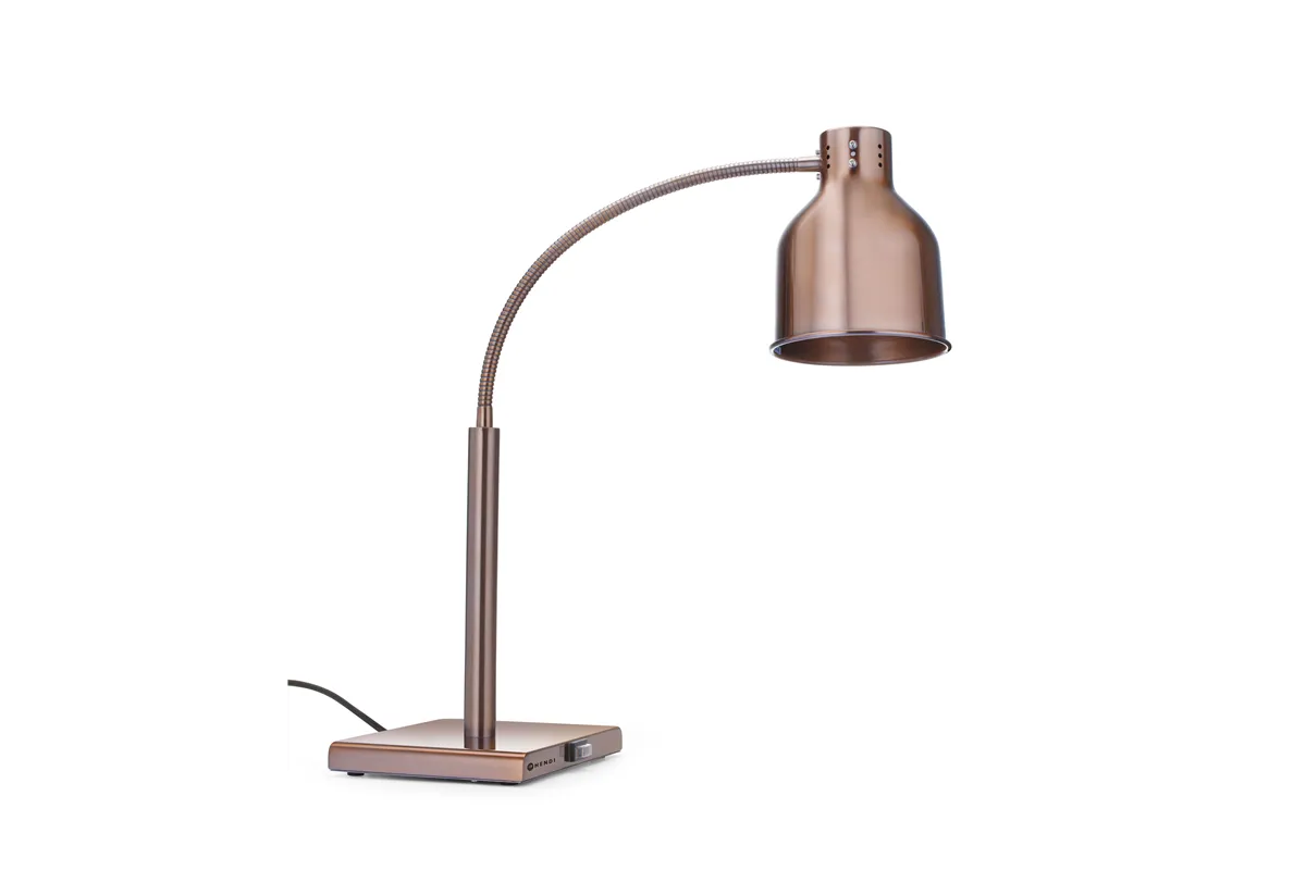Lampa do podgrzewania potraw, giętka, miedziany, 220-240V/250W, 268x203x660mm HENDI 273753