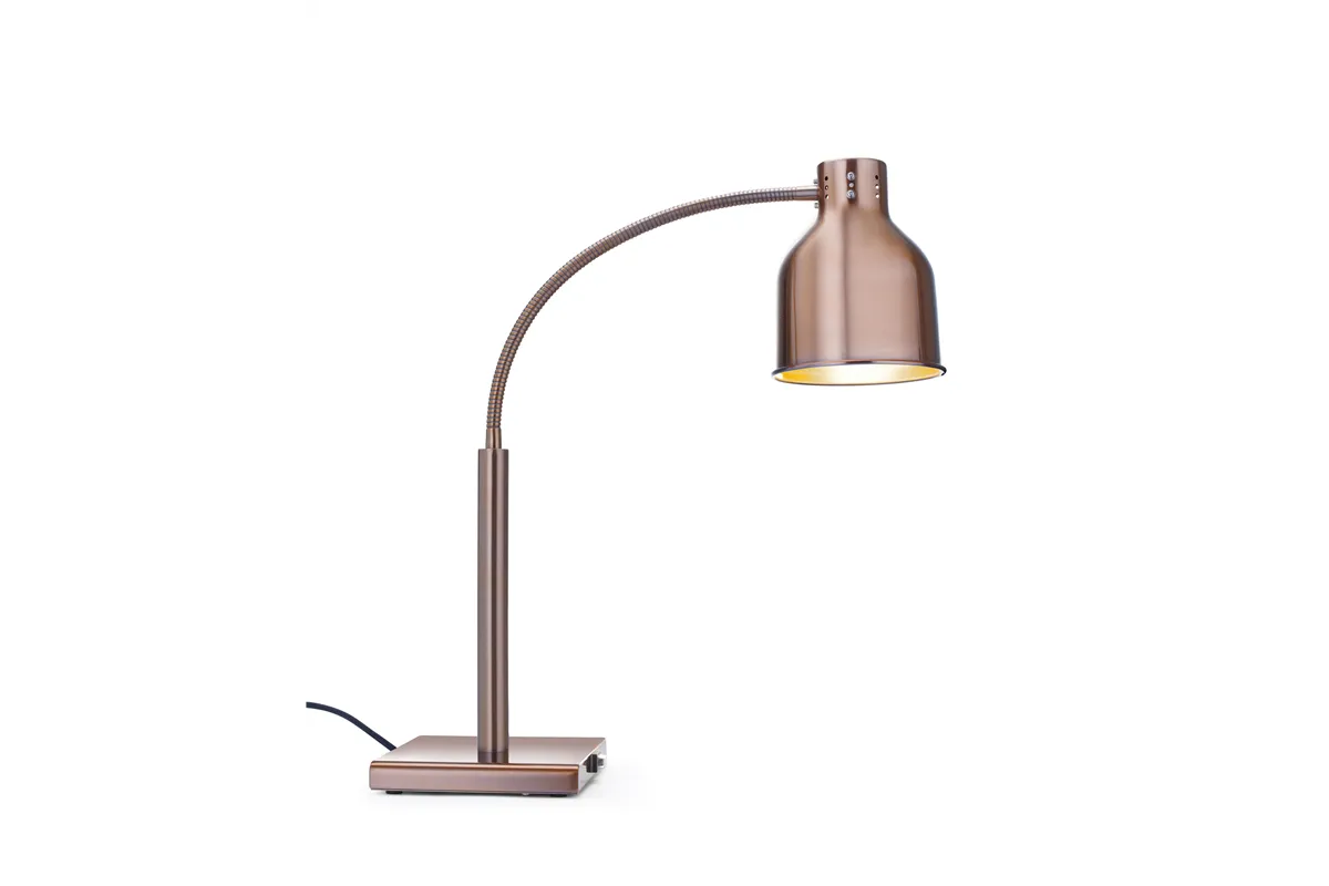 Lampa do podgrzewania potraw, giętka, miedziany, 220-240V/250W, 268x203x660mm HENDI 273753