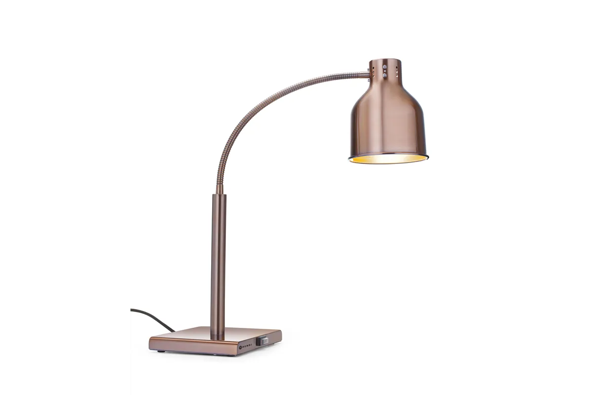 Lampa do podgrzewania potraw, giętka, miedziany, 220-240V/250W, 268x203x660mm HENDI 273753