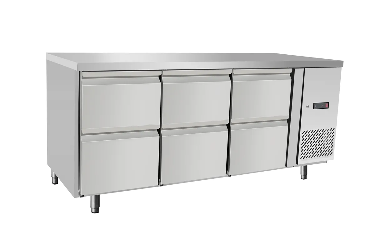Stół chłodniczy z 6 szufladami, 420L, 230V/400W, 1795x700x879mm Arktic 237069
