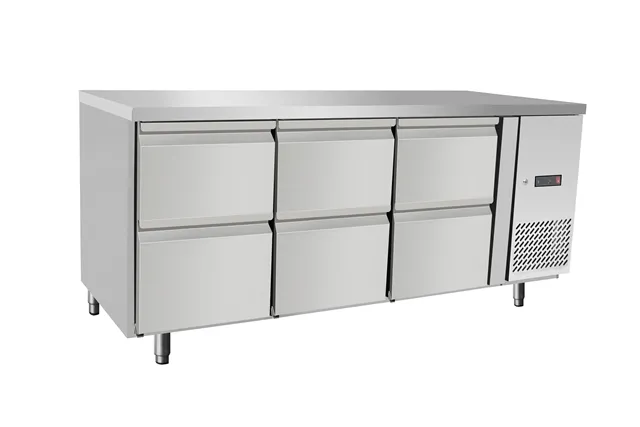 Stół chłodniczy z 6 szufladami, 420L, 230V/400W, 1795x700x879mm Arktic 237069