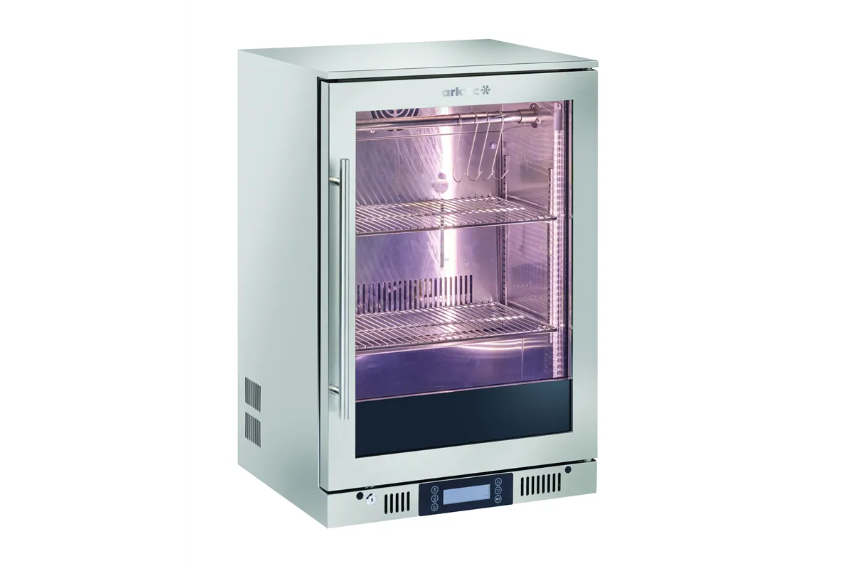 Szafa do sezonowania mięsa, podblatowa, 126L, srebrny, 230V/350W, 600x545x900mm Arktic 204979