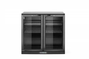 Lodówka barowa 2-drzwiowa, 158L, czarny, 220-240V/160W, 900x530x870mm Arktic 236895