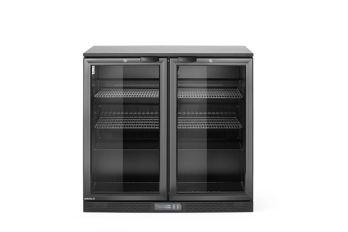 Lodówka barowa 2-drzwiowa, 158L, czarny, 220-240V/160W, 900x530x870mm Arktic 236895