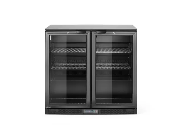 Lodówka barowa 2-drzwiowa, 158L, czarny, 220-240V/160W, 900x530x870mm Arktic 236895