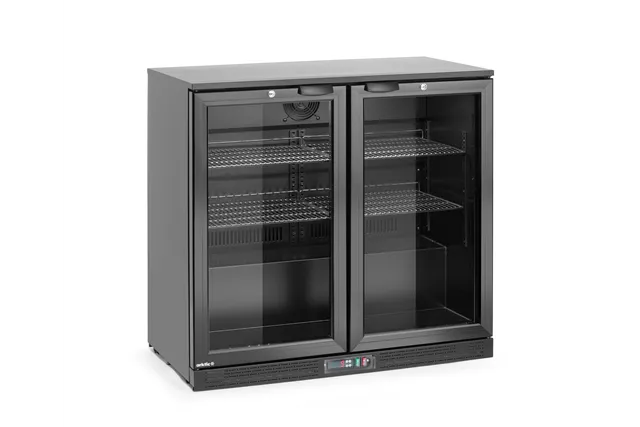Lodówka barowa 2-drzwiowa, 158L, czarny, 220-240V/160W, 900x530x870mm Arktic 236895
