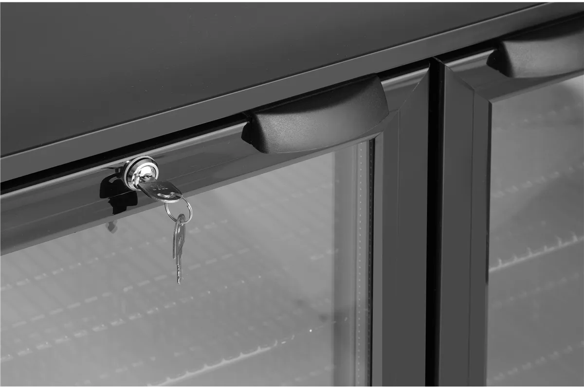 Lodówka barowa 2-drzwiowa, 158L, czarny, 220-240V/160W, 900x530x870mm Arktic 236895